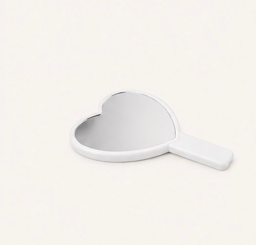 Miroir en forme de cœur - blanc