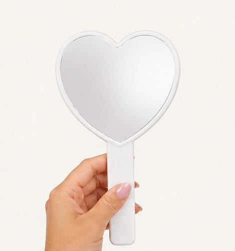 Miroir en forme de cœur - blanc