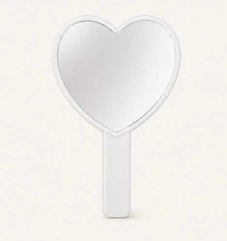 Miroir en forme de cœur - blanc