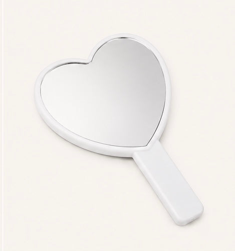 Miroir en forme de cœur - blanc